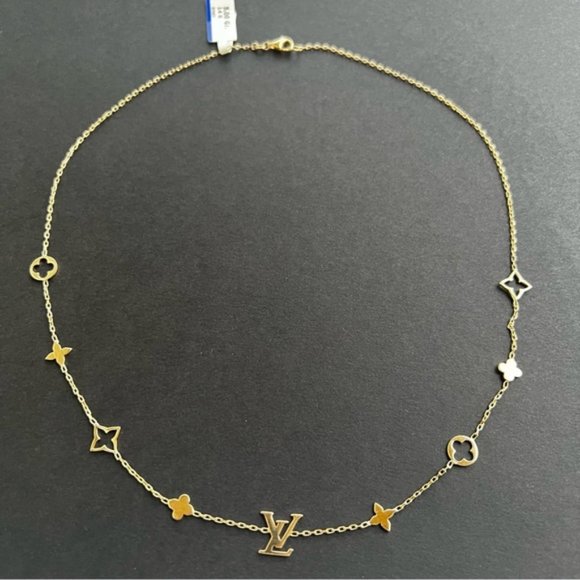 COPY - LV 14k Gold Necklace - Picture 1 of 4